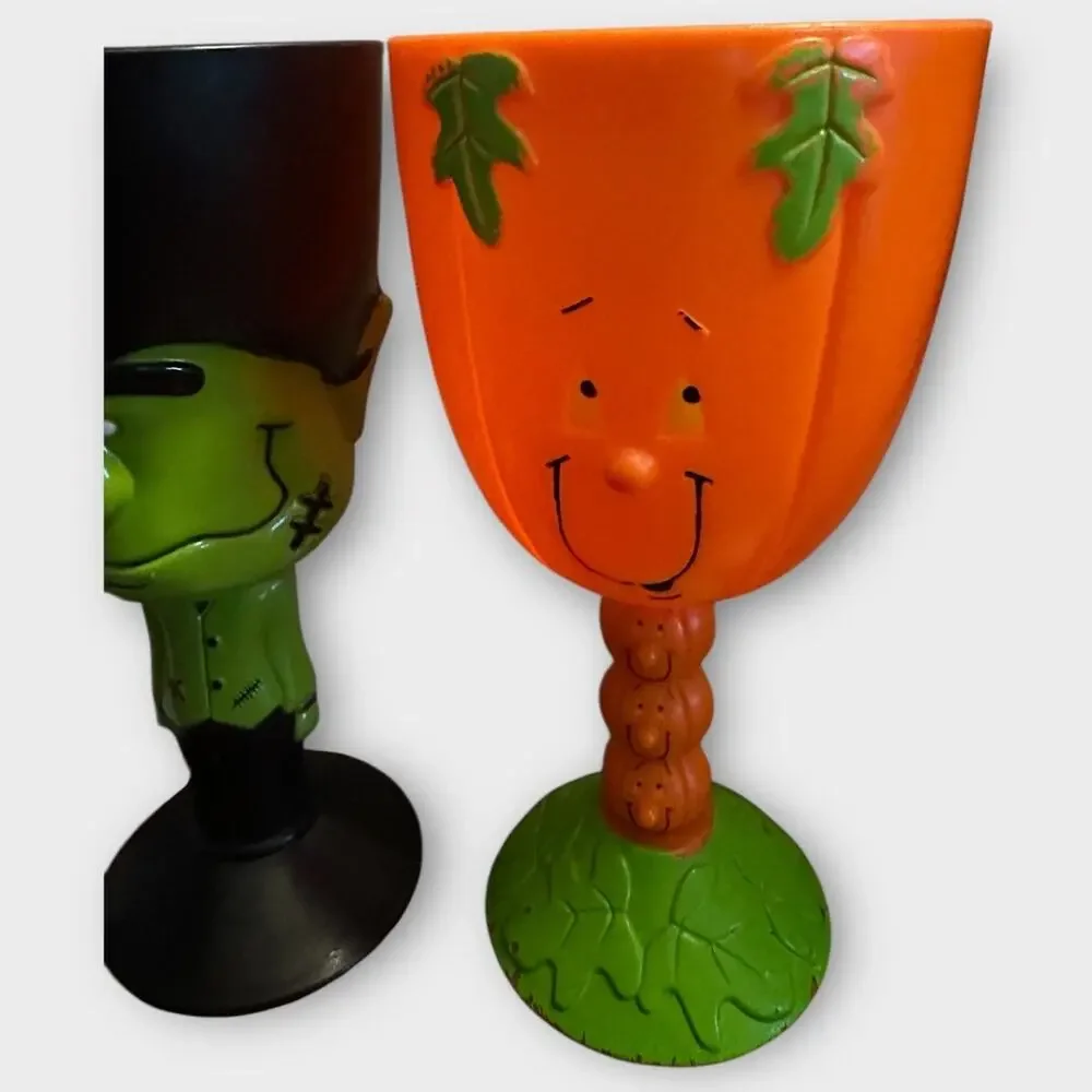 Halloween Fall Plastic Drinking Hard Plastic Goblets Lot of 5